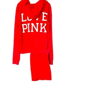 Pink sweat suit size large